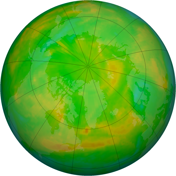 Arctic ozone map for 18 June 2002